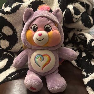 Purple Plush Toy with Heart Design